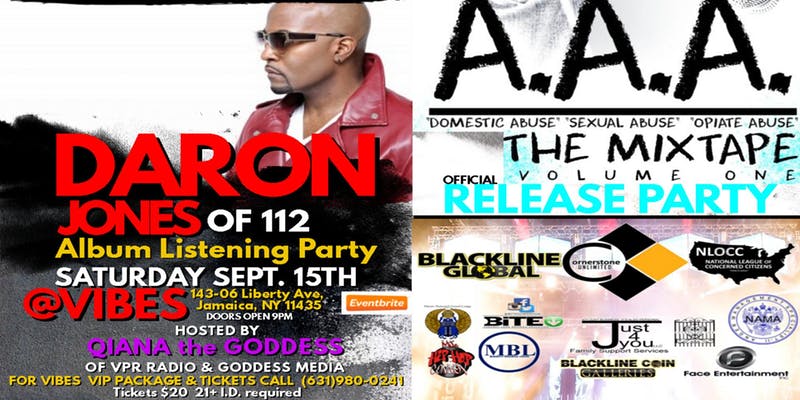 112’s Daron Jones Joins Cornerstone Unlimited For The Triple A Mixtape Release Party September 15th